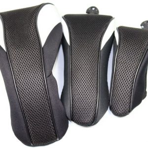 Golfschlägerhauben Headcover 3er Set, schwarz