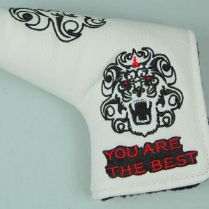 Golf Putterhaube *Löwe* Headcover Blade PU-Leder