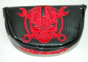 Golf Putterhaube **Skull** Headcover Mallet PU-Leder
