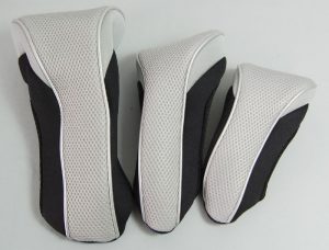 Golfschlägerhauben Headcover 3er Set, grau