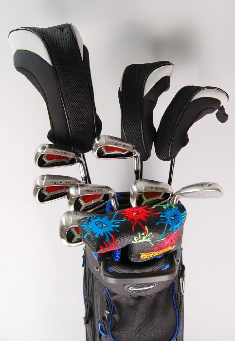 Golf Komplettset Herren + 1 Inch TaylorMade Burner Superlaunch Komplettset Graphit Regular Flex + 1,5